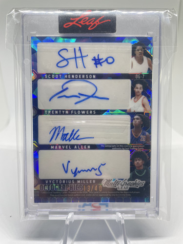 2022 23 Leaf Multigraphics Dylan Harper Scoot Henderson Pettiford Blue Auto 35 (2).1