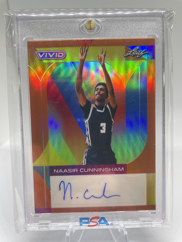2022 23 Leaf Vivid Naasir Cunningham Orange Rookie Auto 10 (1).1