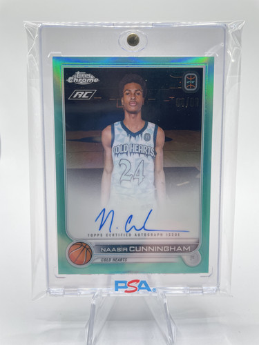 2022 23 Topps OTE Chrome Naasir Cunningham Aqua Refractor Rookie Auto 99 (3).1