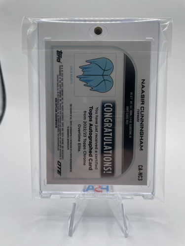 2022 23 Topps OTE Chrome Naasir Cunningham Aqua Refractor Rookie Auto 99 (4).1