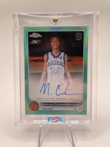 2022 23 Topps OTE Chrome Naasir Cunningham Aqua Refractor Rookie Auto 99 (5).1
