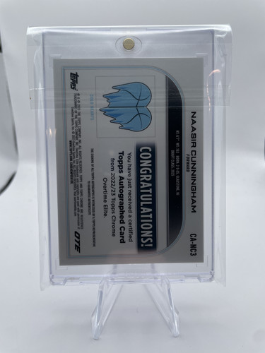 2022 23 Topps OTE Chrome Naasir Cunningham Aqua Refractor Rookie Auto 99 (8).1