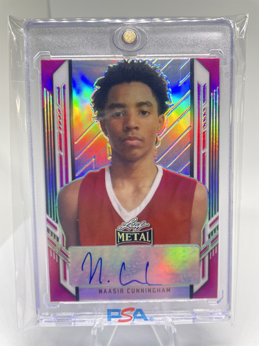 2021 22 Leaf Metal Portrait Naasir Cunningham Pink Rainbow Rookie Auto 25 (1).1