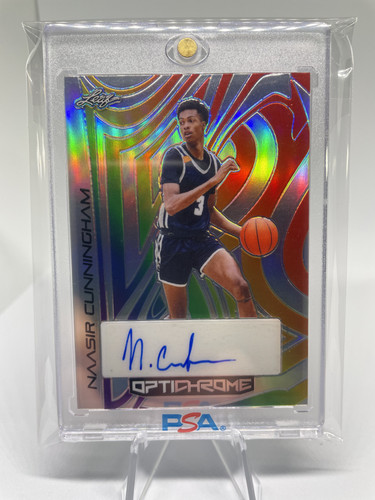 2022 23 Leaf Optichrome Naasir Cunningham Prismatic Rainbow Rookie Auto 5 (3).1