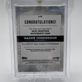 2022 23 Topps OTE Inception Naasir Cunningham Base Rookie Auto 199 (10)