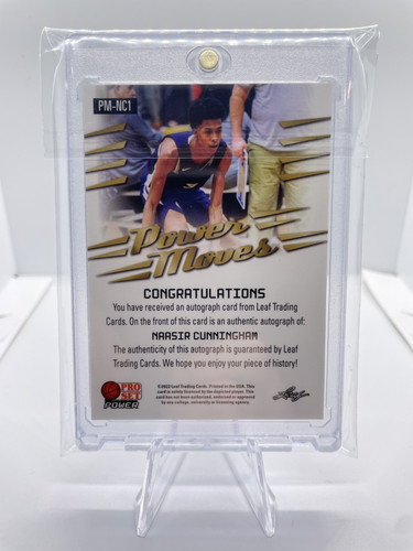 2021 22 Leaf Pro Set Power Naasir Cunningham Bronze Rookie Auto #PM NC1 (4).1