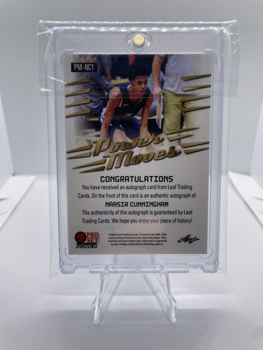 2021 22 Leaf Pro Set Power Naasir Cunningham Bronze Rookie Auto #PM NC1 (6).1
