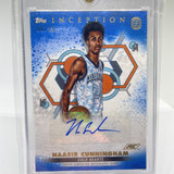 2022 23 Topps OTE Inception Naasir Cunningham Blue Rookie Auto 25 (3)