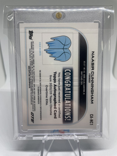 2022 23 Topps OTE Chrome Naasir Cunningham Gold Refractor Rookie Auto 50 (2).1