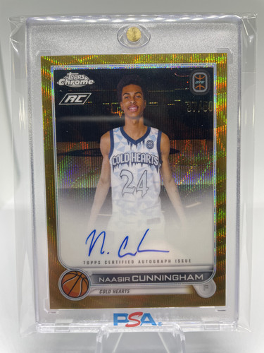 2022 23 Topps OTE Chrome Naasir Cunningham Gold Refractor Rookie Auto 50 (1).1