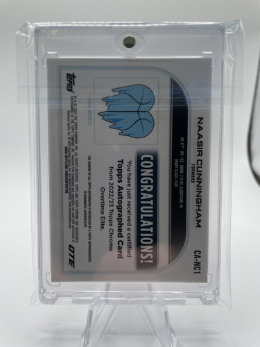 2022 23 Topps OTE Chrome Naasir Cunningham Gold Refractor Rookie Auto 50 (4).1