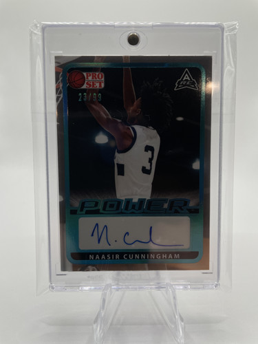 2021 22 Leaf Pro Set Power Naasir Cunningham Aqua Rookie Auto 99 #BA NC1 (1)
