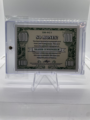 2021 22 Leaf Metal Naasir Cunningham So Money Mojo Prizm SP Rookie Auto (4).1