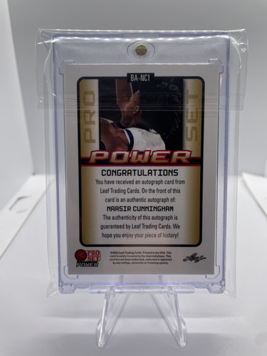 2021 22 Leaf Pro Set Power Naasir Cunningham Bronze Rookie Auto #PM NC1 (14).1