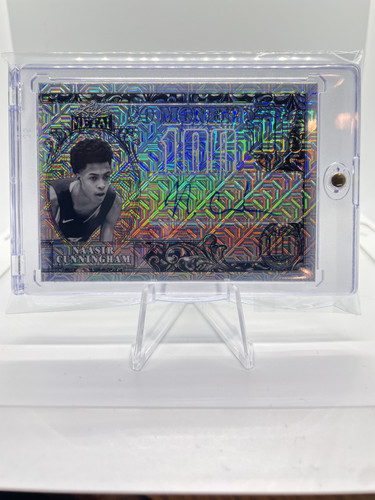 2021 22 Leaf Metal Naasir Cunningham So Money Mojo Prizm SP Rookie Auto (3).1