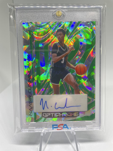 2022 23 Leaf Optichrome Naasir Cunningham Green Crystal Rookie Auto 5 (1).1