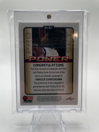 2021 22 Leaf Pro Set Power Naasir Cunningham Aqua Rookie Auto 99 #BA NC1 (2)
