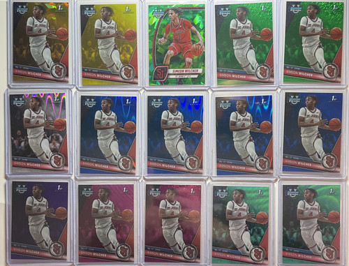 2023 24 Bowman U Chrome Simeon Wilcher Gold 50 Green 99 Yellow 75 Set (x15) (1).1