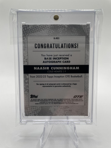 2022 23 Topps OTE Inception Naasir Cunningham Base Rookie Auto 199 (18).1