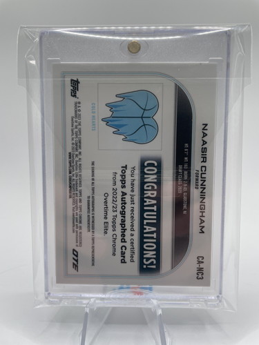 2022 23 Topps OTE Chrome Naasir Cunningham OTE Border Refractor Rookie Auto 99 (2).1
