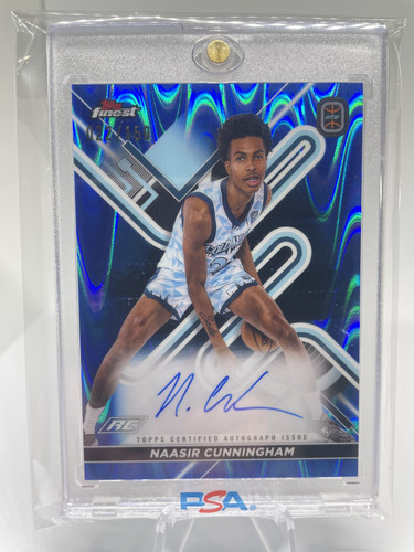 2022 23 Topps OTE Finest Naasir Cunningham Blue Wave Rookie Auto 150 (1).1