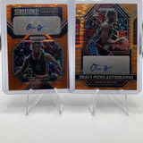 2023 24 Panini Prizm Draft Picks Omaha Biliew Orange Prizm Auto 49 Set (x2) (1)
