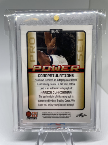 2021 22 Leaf Pro Set Power Naasir Cunningham Gold Rookie Auto 5 (2)