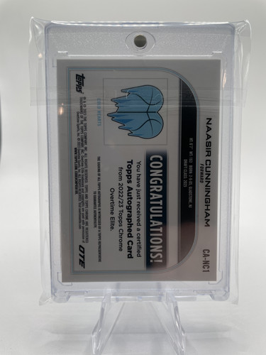 2022 23 Topps OTE Chrome Naasir Cunningham Refractor Rookie Auto (7).1