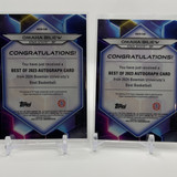 2023 24 Bowman U Best Omaha Biliew Gold Refractor Auto 50 + 125 &amp; Chrome Auto (3)