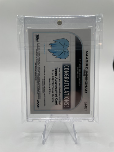 2022 23 Topps OTE Chrome Naasir Cunningham Refractor Rookie Auto (9).1