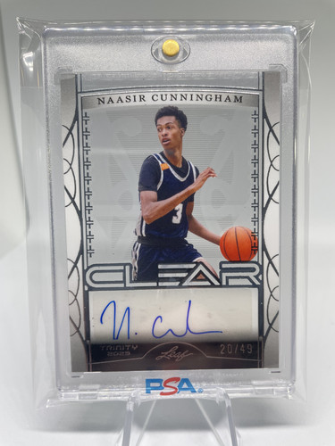 2022 23 Leaf Trinity Clear Naasir Cunningham Silver Rookie Auto 49 (3).1