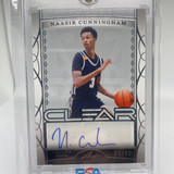 2022 23 Leaf Trinity Clear Naasir Cunningham Silver Rookie Auto 49 (3)