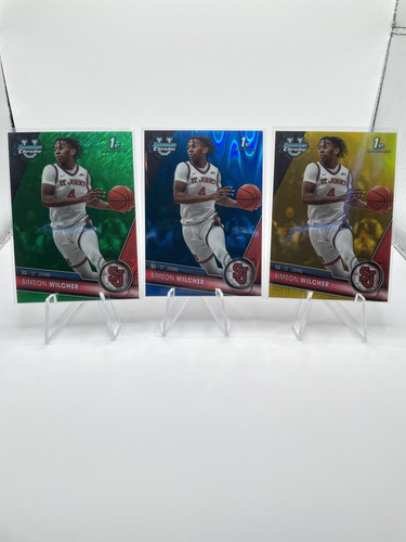 2023 24 Bowman U Chrome Simeon Wilcher Gold 50 Green 99 Yellow 75 Set (x15) (7).1