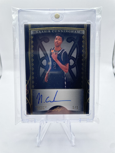 2022 23 Leaf Trinity Naasir Cunningham Black Gold Rookie Auto 11 (1)