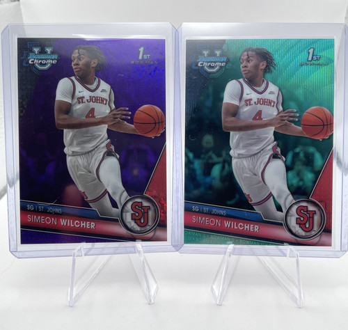 2023 24 Bowman U Chrome Simeon Wilcher Gold 50 Green 99 Yellow 75 Set (x15) (15).1