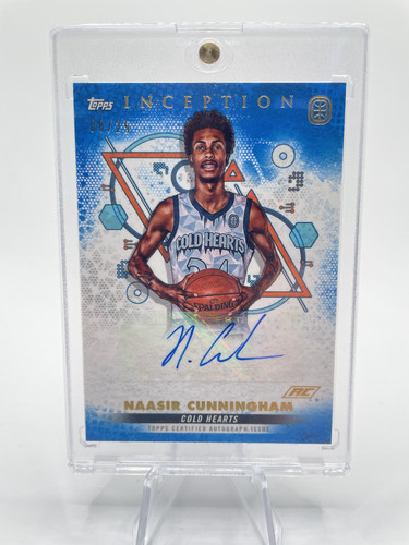 2022 23 Topps OTE Inception Naasir Cunningham Blue Rookie Auto 25 (5).1