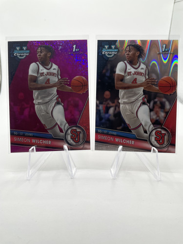 2023 24 Bowman U Chrome Simeon Wilcher Gold 50 Green 99 Yellow 75 Set (x15) (13).1