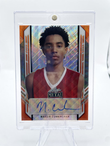 2021 22 Leaf Metal Portrait Naasir Cunningham Orange Prizm Rookie Auto 15 (1)