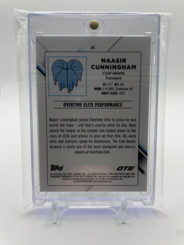 2022 23 Topps OTE Finest Naasir Cunningham Lime Green Refractor Rookie 99 (2).1