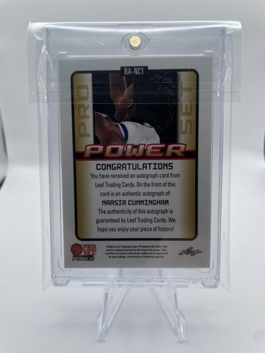2021 22 Leaf Pro Set Power Naasir Cunningham Aqua Rookie Auto 99 #BA NC1 (4).1