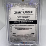 2022 23 Topps OTE Inception Naasir Cunningham Base Rookie Auto 199 (6)
