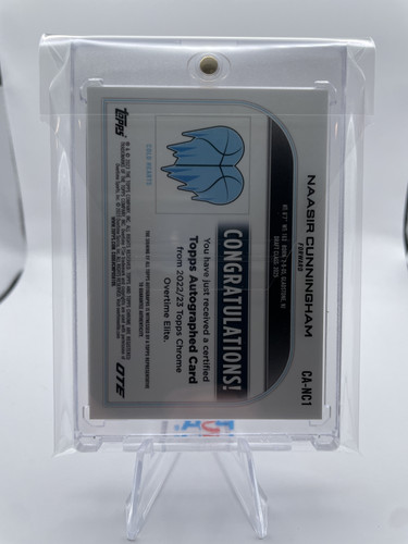 2022 23 Topps OTE Chrome Naasir Cunningham Refractor Rookie Auto (11)