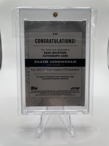 2022 23 Topps OTE Inception Naasir Cunningham Base Rookie Auto 199 (14).1