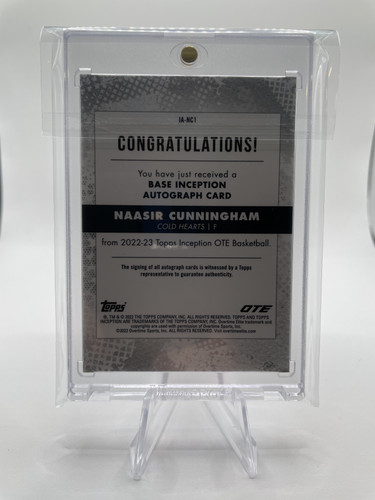 2022 23 Topps OTE Inception Naasir Cunningham Base Rookie Auto 199 (12).1