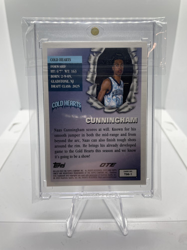 2022 23 Topps OTE Finest Naasir Cunningham Apprentices Gold Refractor Rookie 50 (2).1