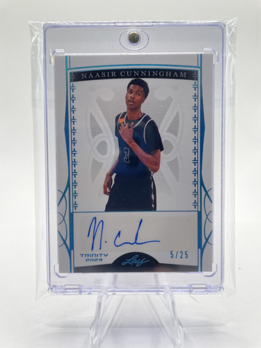 2022 23 Leaf Trinity Naasir Cunningham Platinum Holo Rookie Auto 25 (1).1