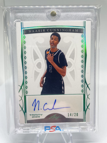 2022 23 Leaf Trinity Naasir Cunningham Green Holo Rookie Auto 20 (1).1