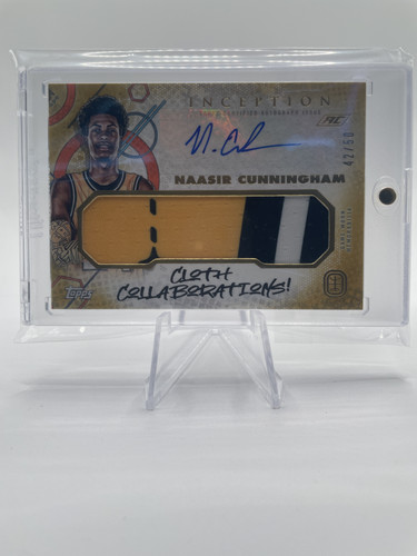 2022 23 Topps OTE Inception Naasir Cunningham Gold Rookie Patch Auto 50 (1).1
