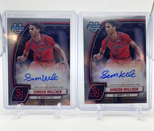 2023 24 Bowman U Chrome Simeon Wilcher Refractor Auto 250 + Base Auto Set (x10) (2)