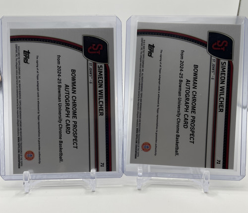 2023 24 Bowman U Chrome Simeon Wilcher Refractor Auto 250 + Base Auto Set (x10) (3)